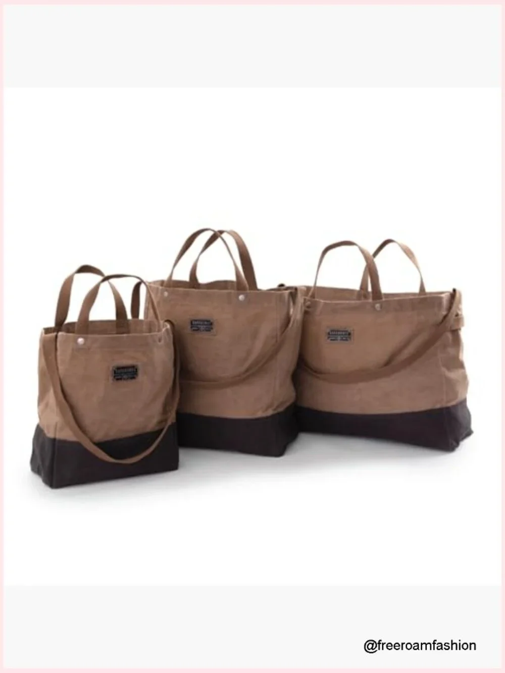 Waxed Canvas Tote - Heavy Duty Reusable Grocery Bag - Market Tote